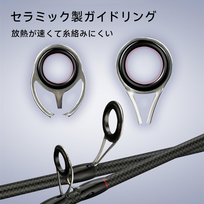 Amazon | ritutou バスロッド 釣り竿 強度M、ML、UL 竿先3本付き